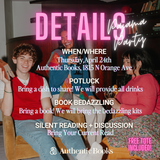 Read & Retreat (After Dark): April 24th 6:30p-9:00p