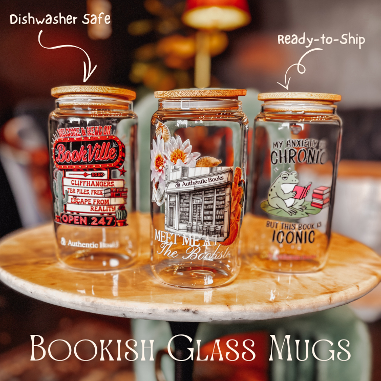 Bookish Glass Mugs: July Collection