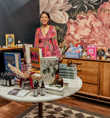 Natisha inside bookstore