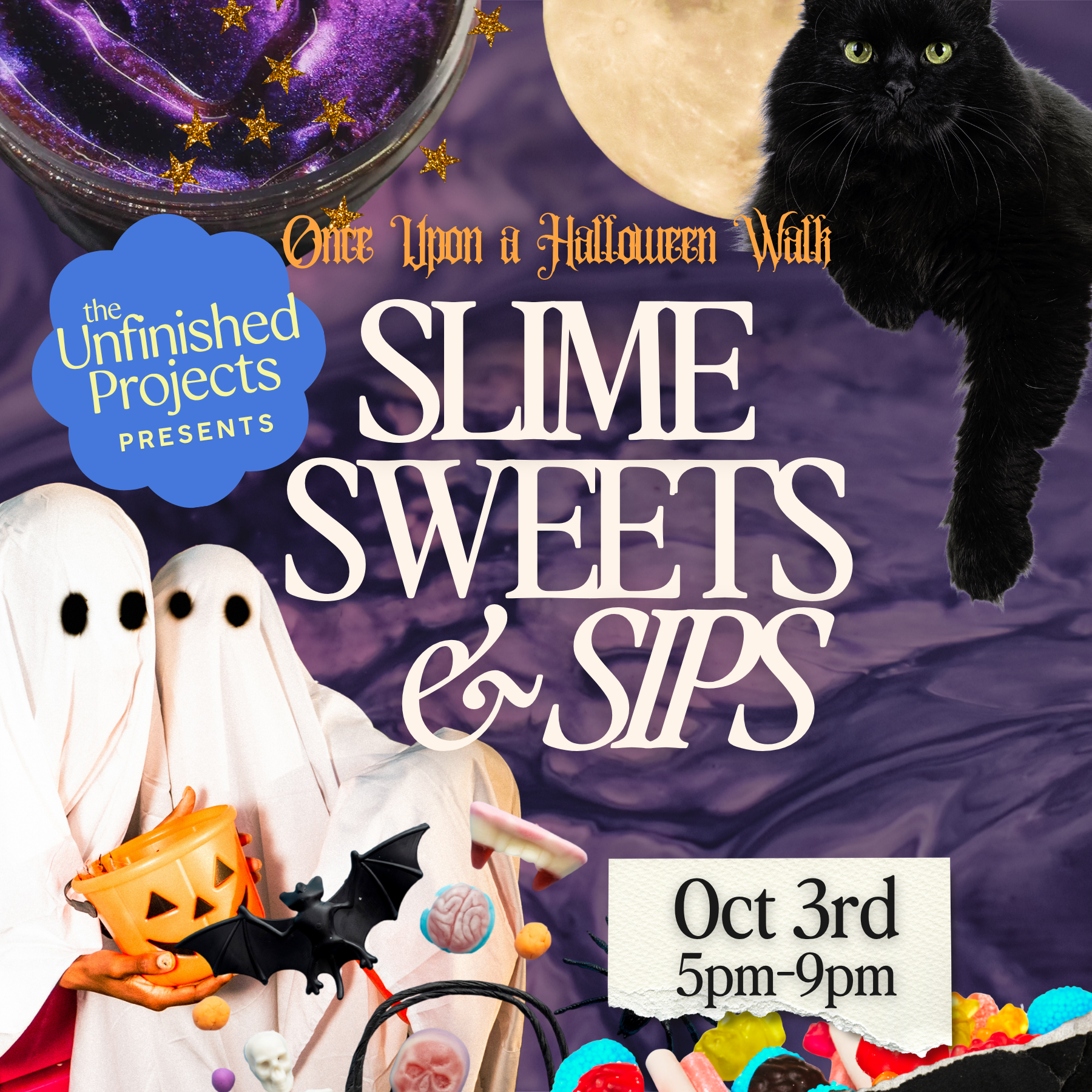The Unfinished Projects: Slime + Pumpkin Bucket Painting