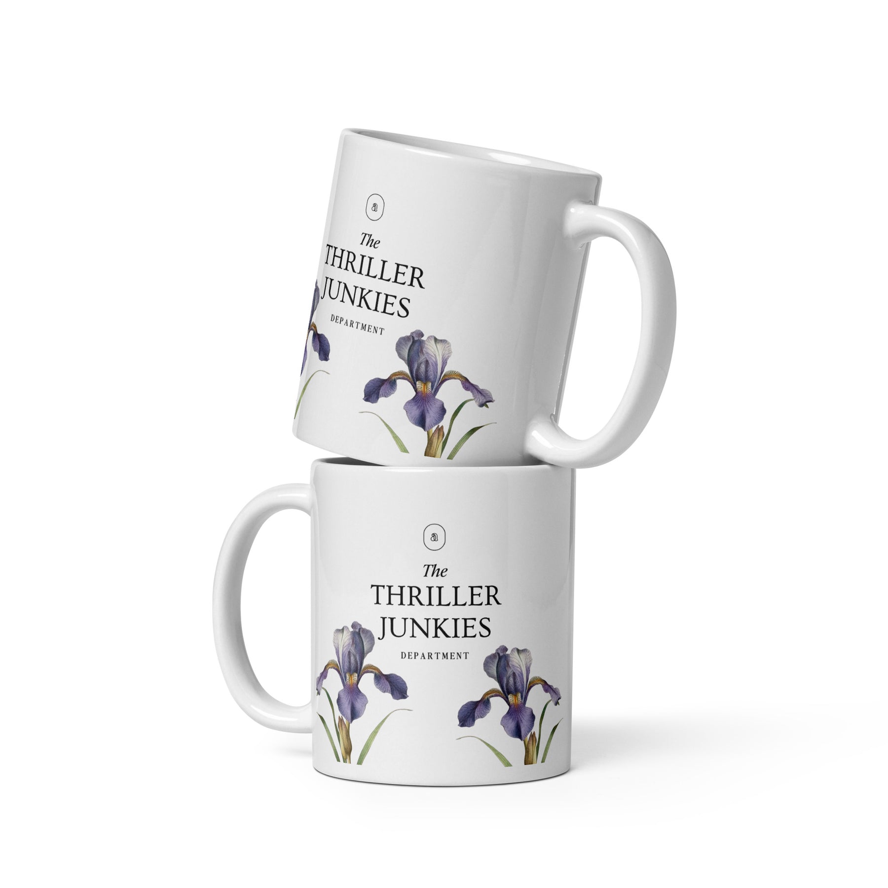 The Thriller Junkies Department - White glossy mug