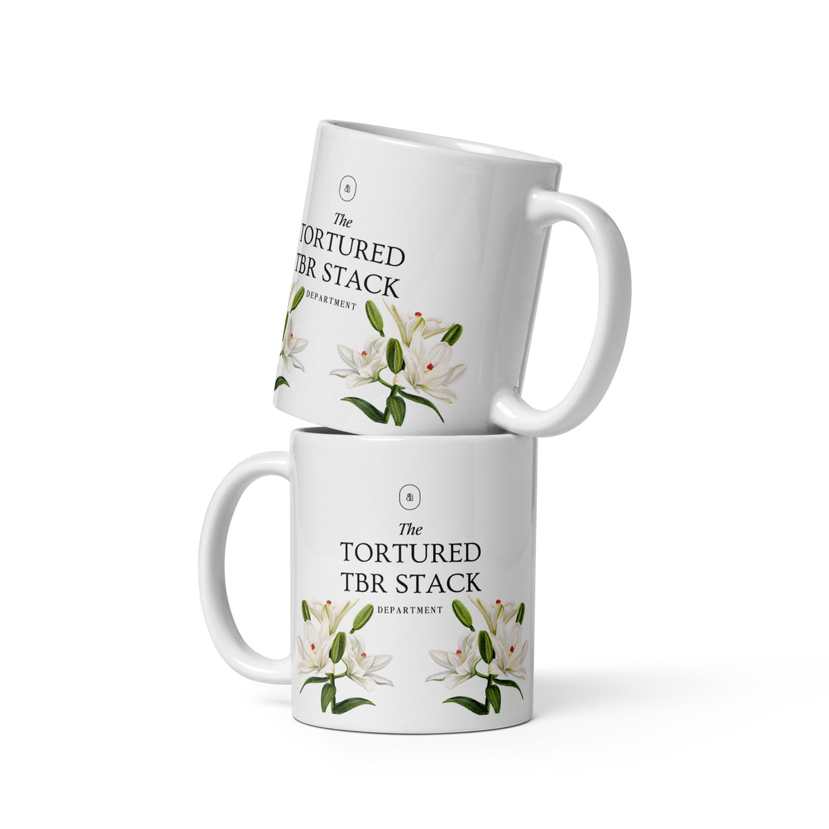 The Tortured TBR Stack - White glossy mug
